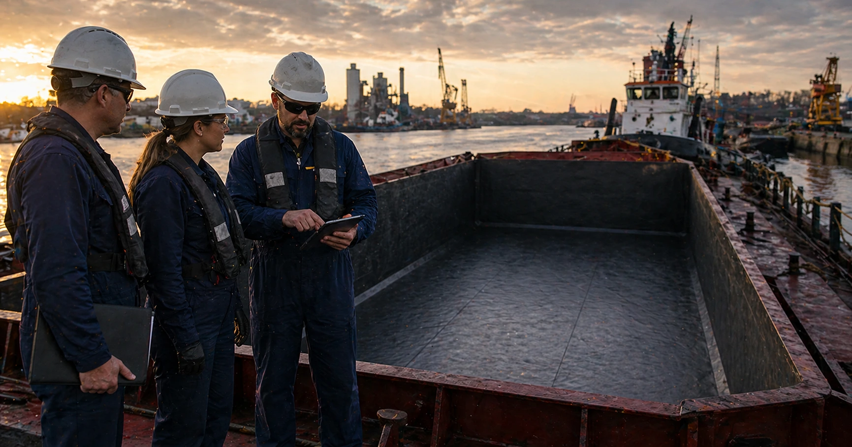 working rubber lining installation