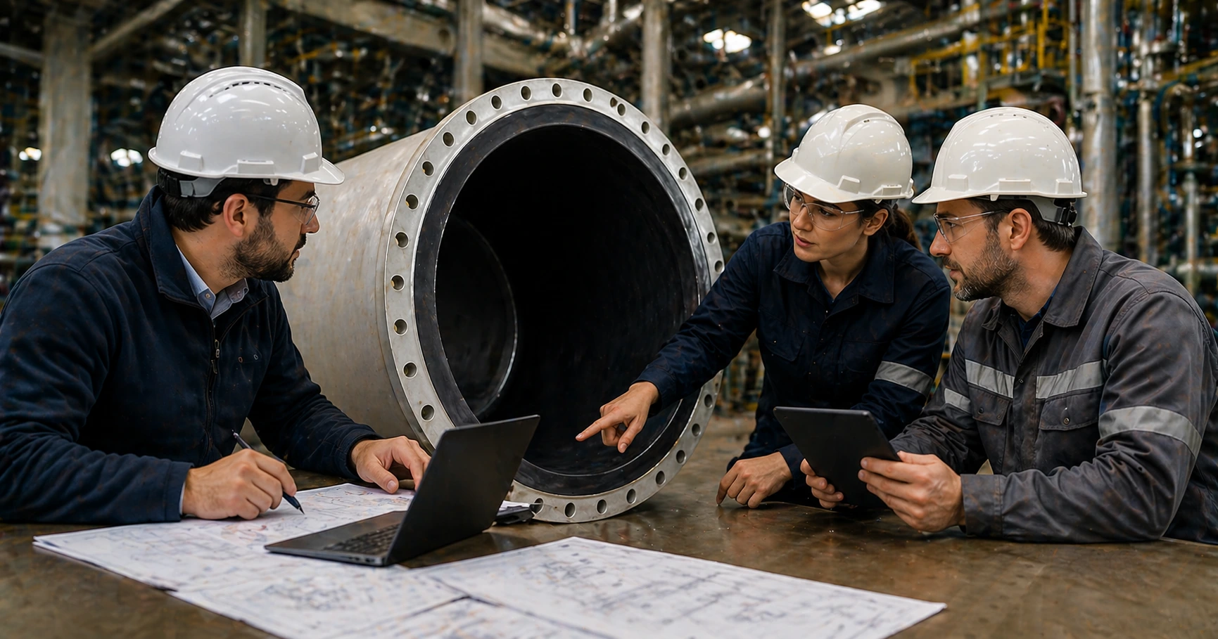 working rubber lining installation