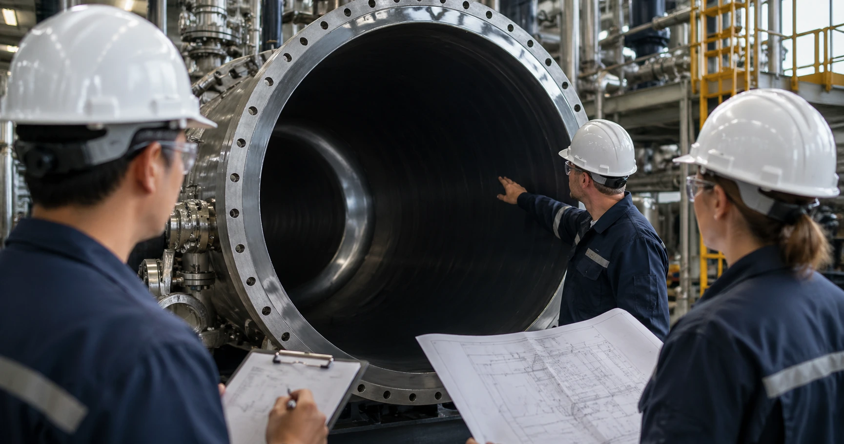 working rubber lining installation