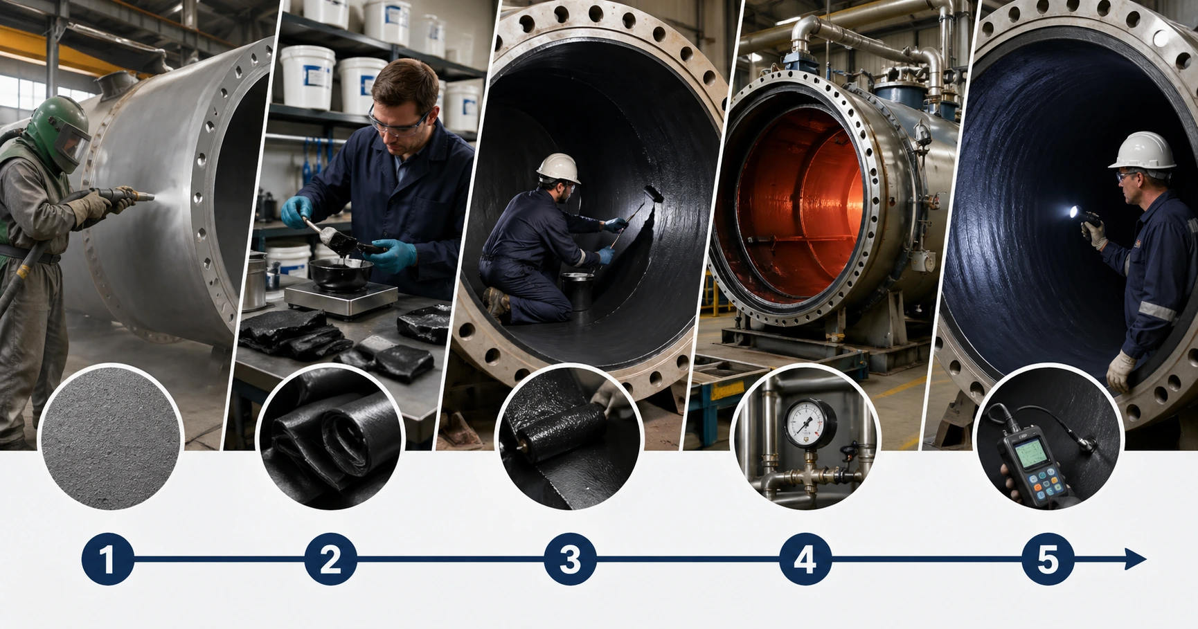 serviceman on industrial tank